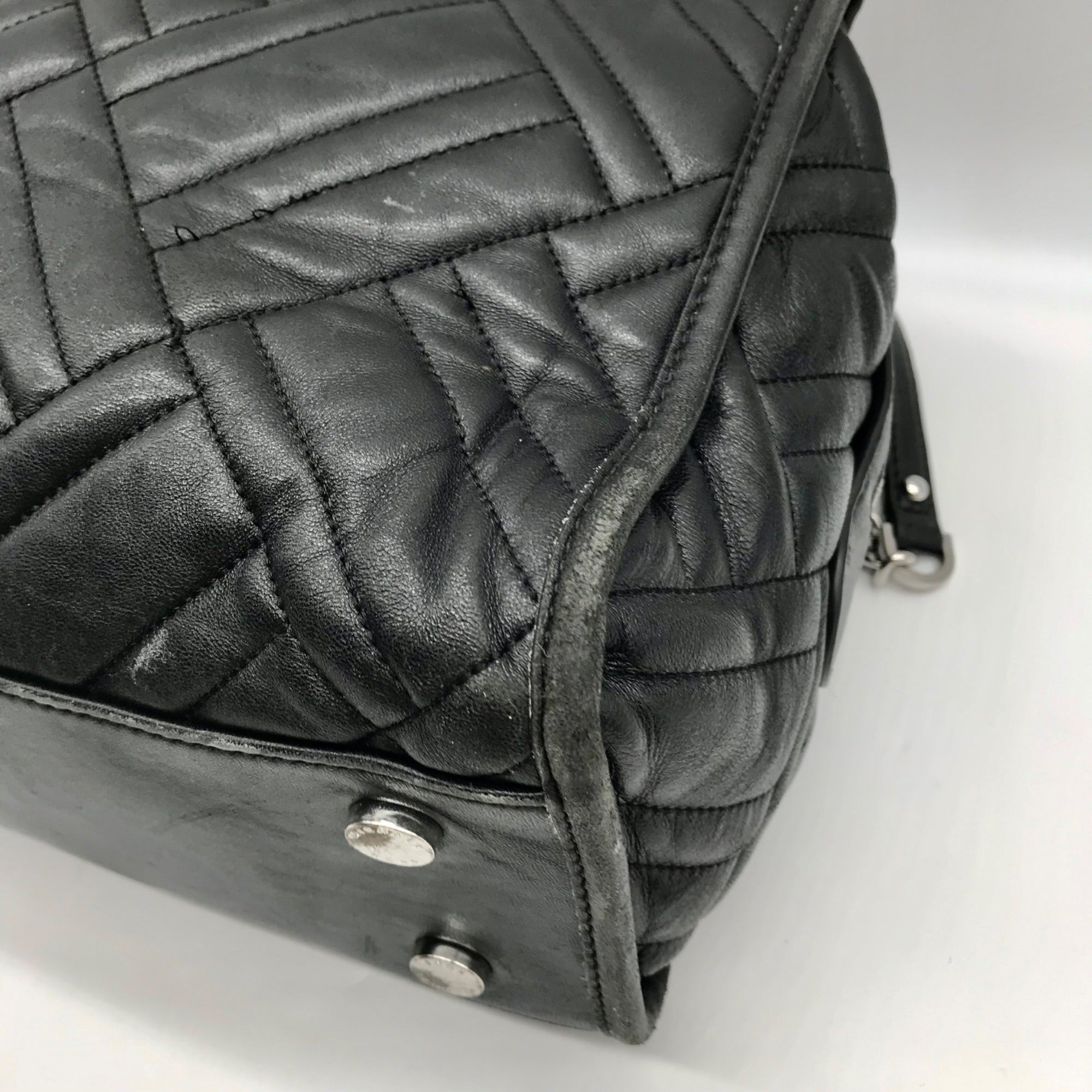 Michael Kors Black Quilted Leather Kathy Shoulder Bag