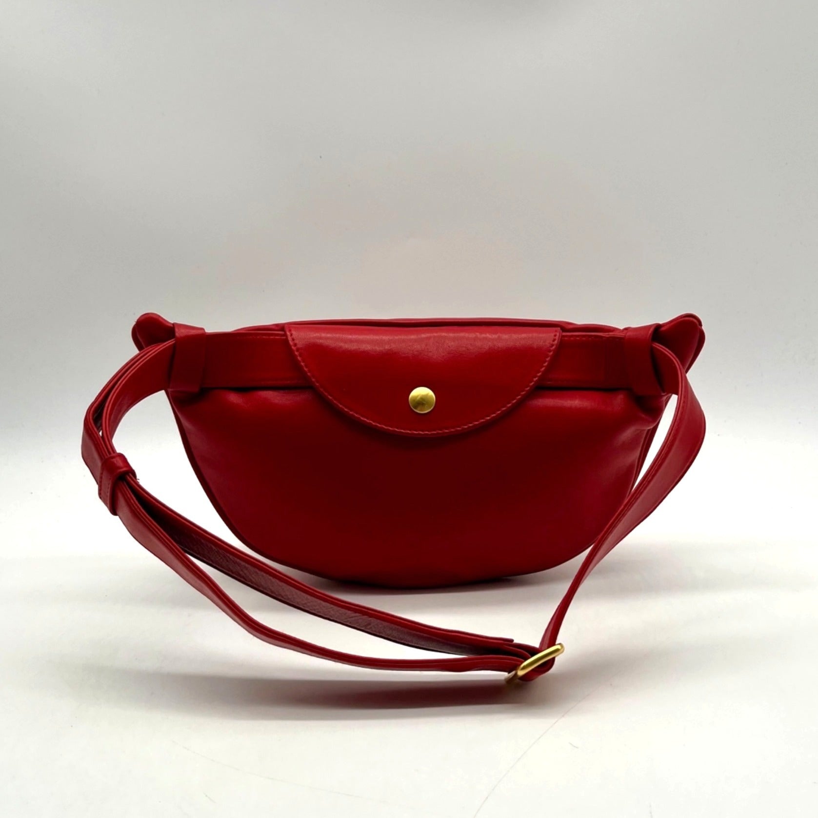 Gucci Red Smooth Leather Belt Bag