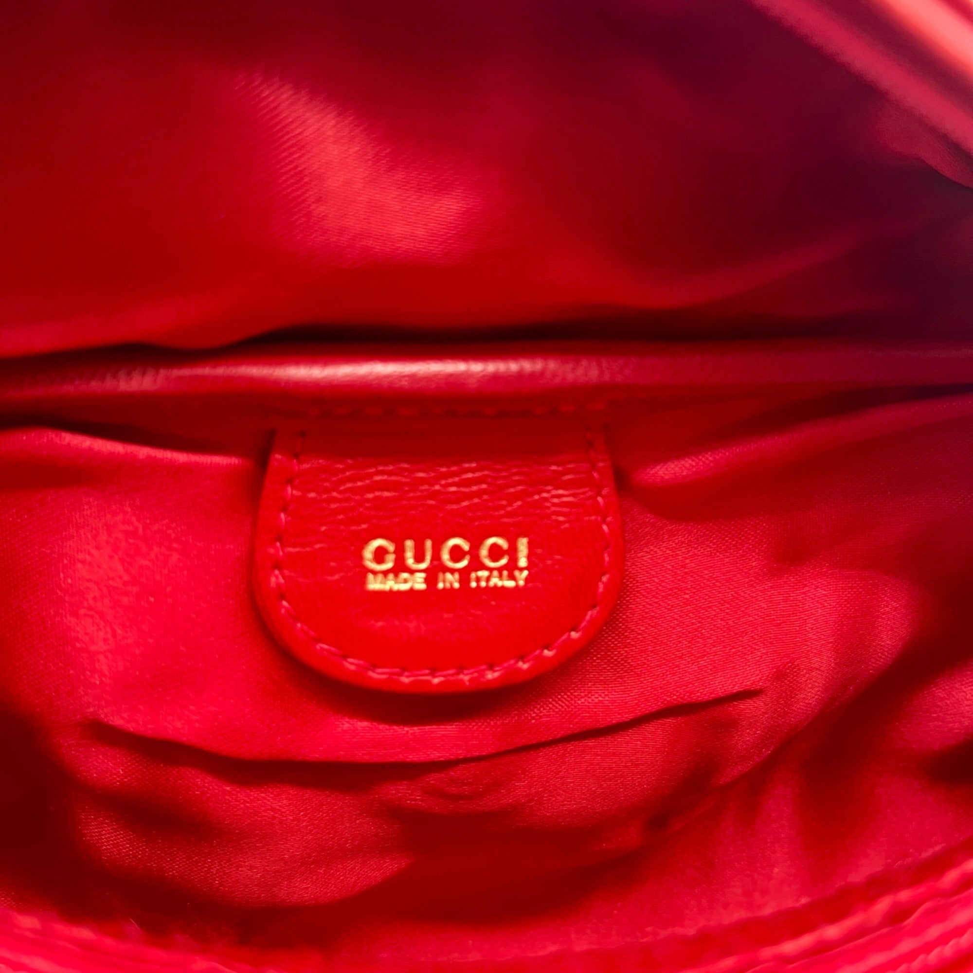 Gucci Red Smooth Leather Belt Bag