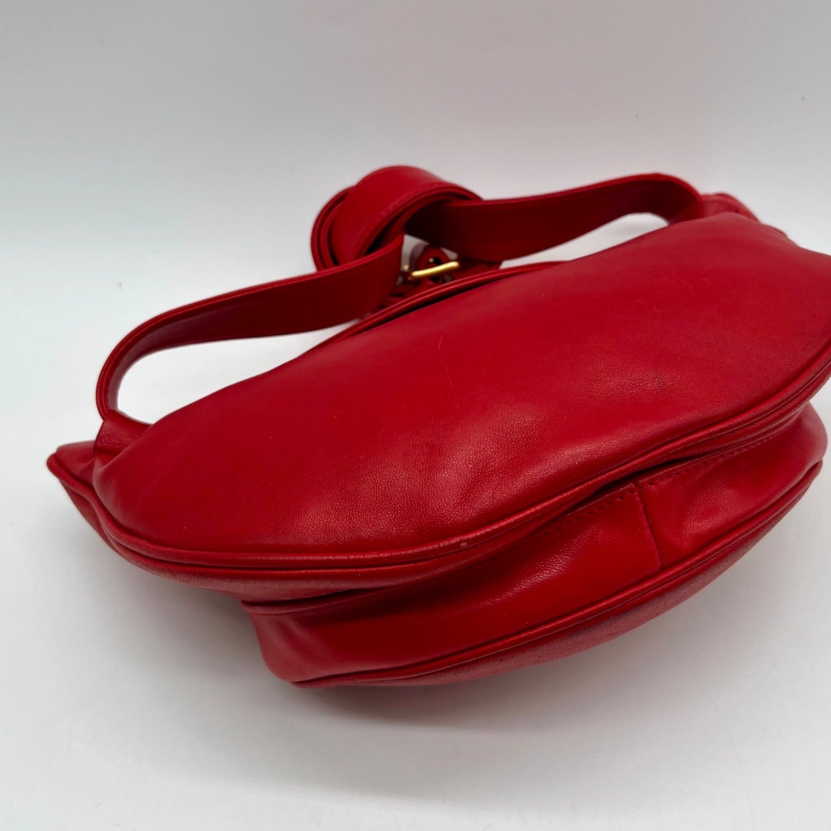 Gucci Red Smooth Leather Belt Bag