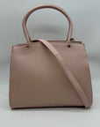 Grossi Pink Faux Leather Poppy Bowtie Top Handle Satchel Bag