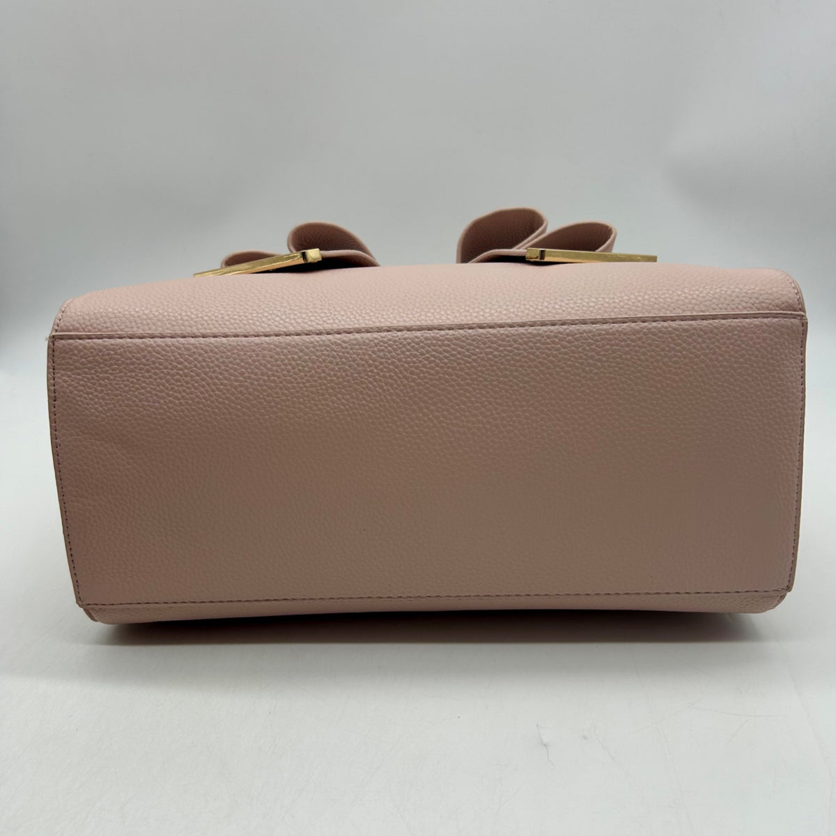 Grossi Pink Faux Leather Poppy Bowtie Top Handle Satchel Bag