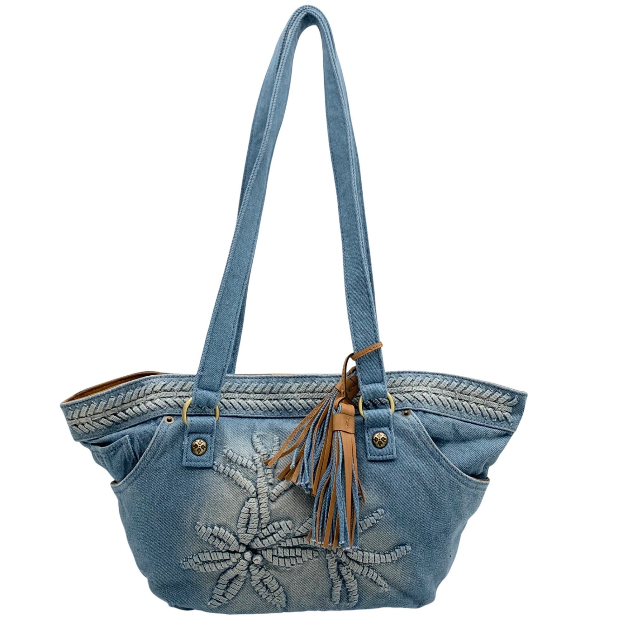 Patricia Nash Blue Marconia Small Denim Tote Bag