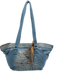 Patricia Nash Blue Marconia Small Denim Tote Bag