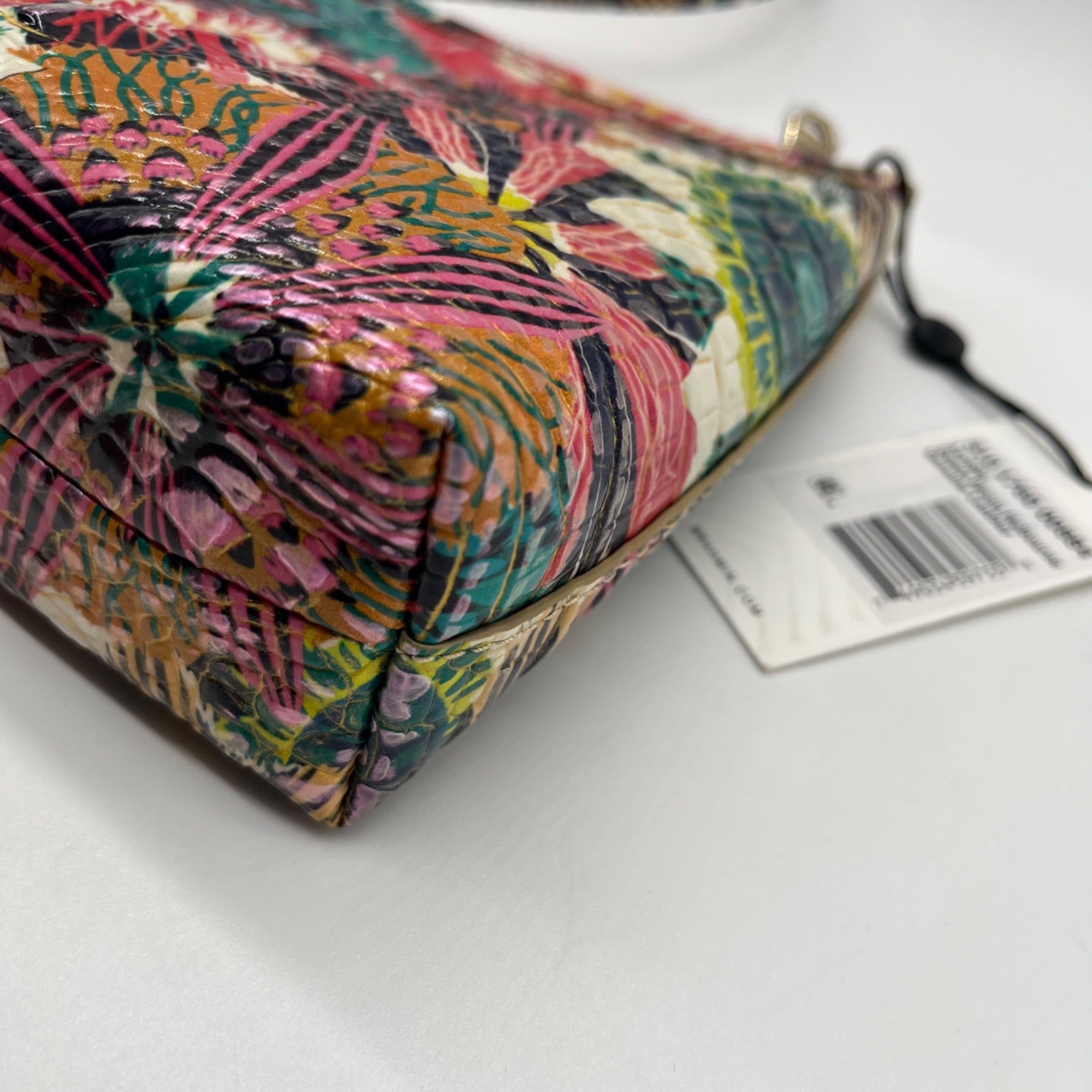 Brahmin Multicolor Croc Embossed Leather Lorelei Shoulder Bag