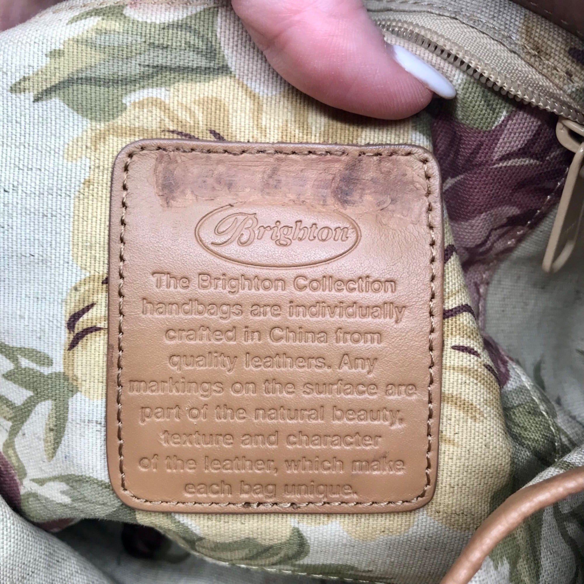 Brighton Tan &amp; Brown Leather Shoulder Bag