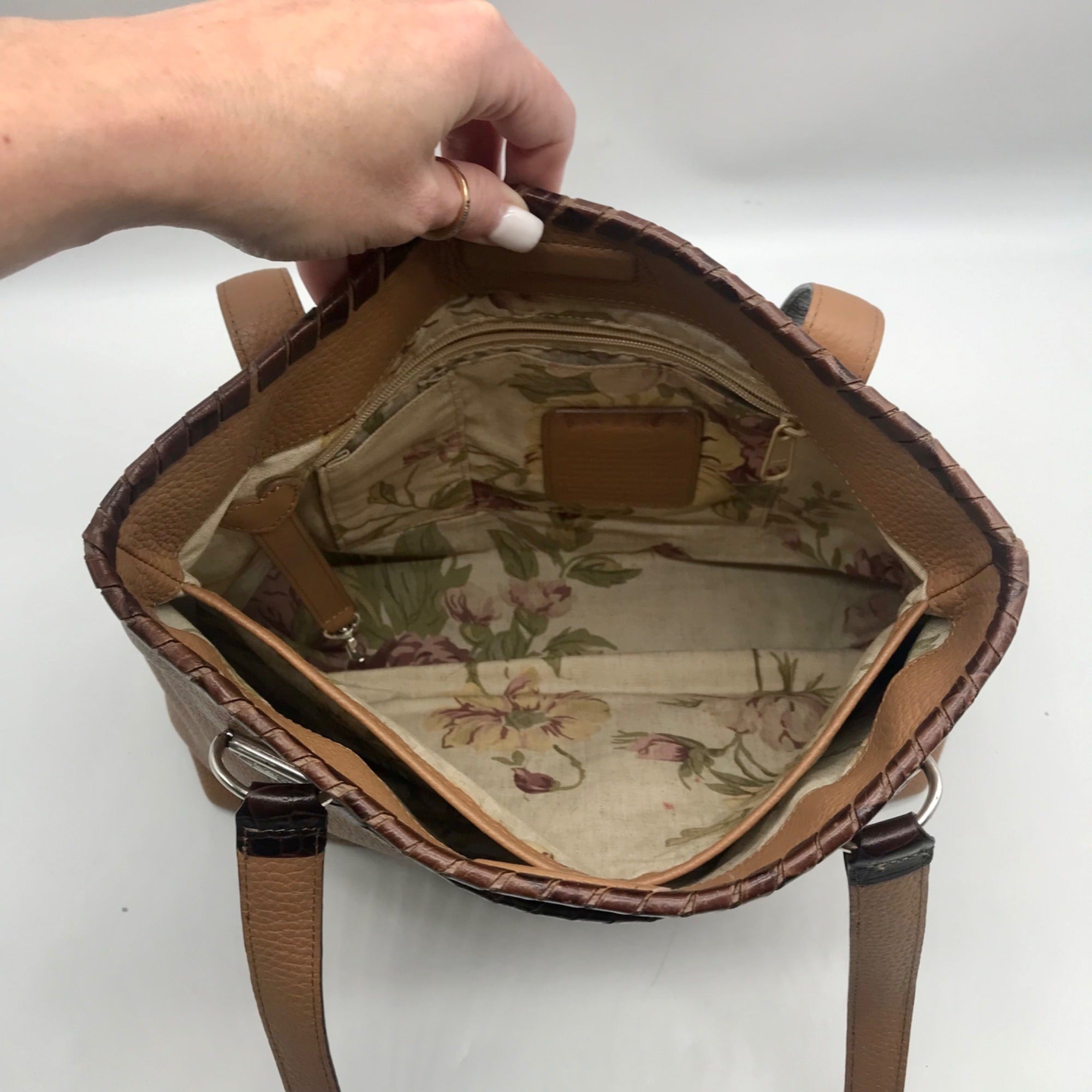 Brighton Tan &amp; Brown Leather Shoulder Bag