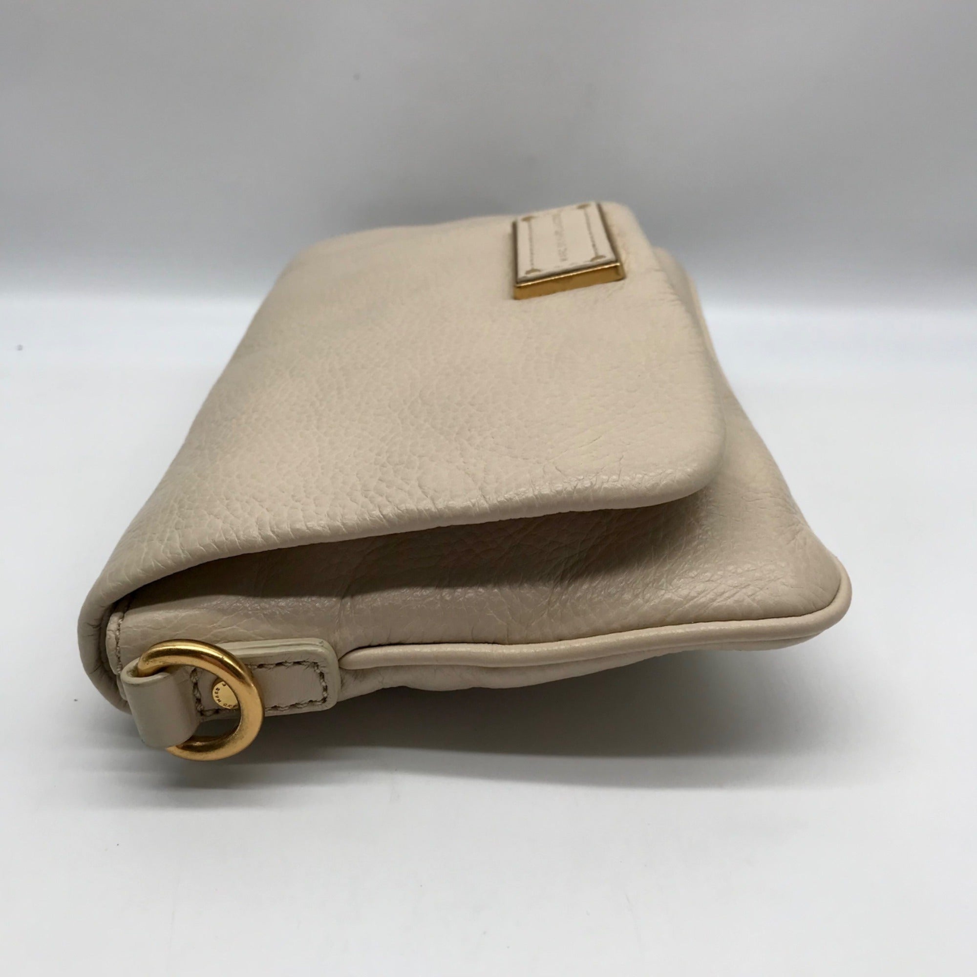 Marc Jacobs Cream Leather Flap Crossbody Bag