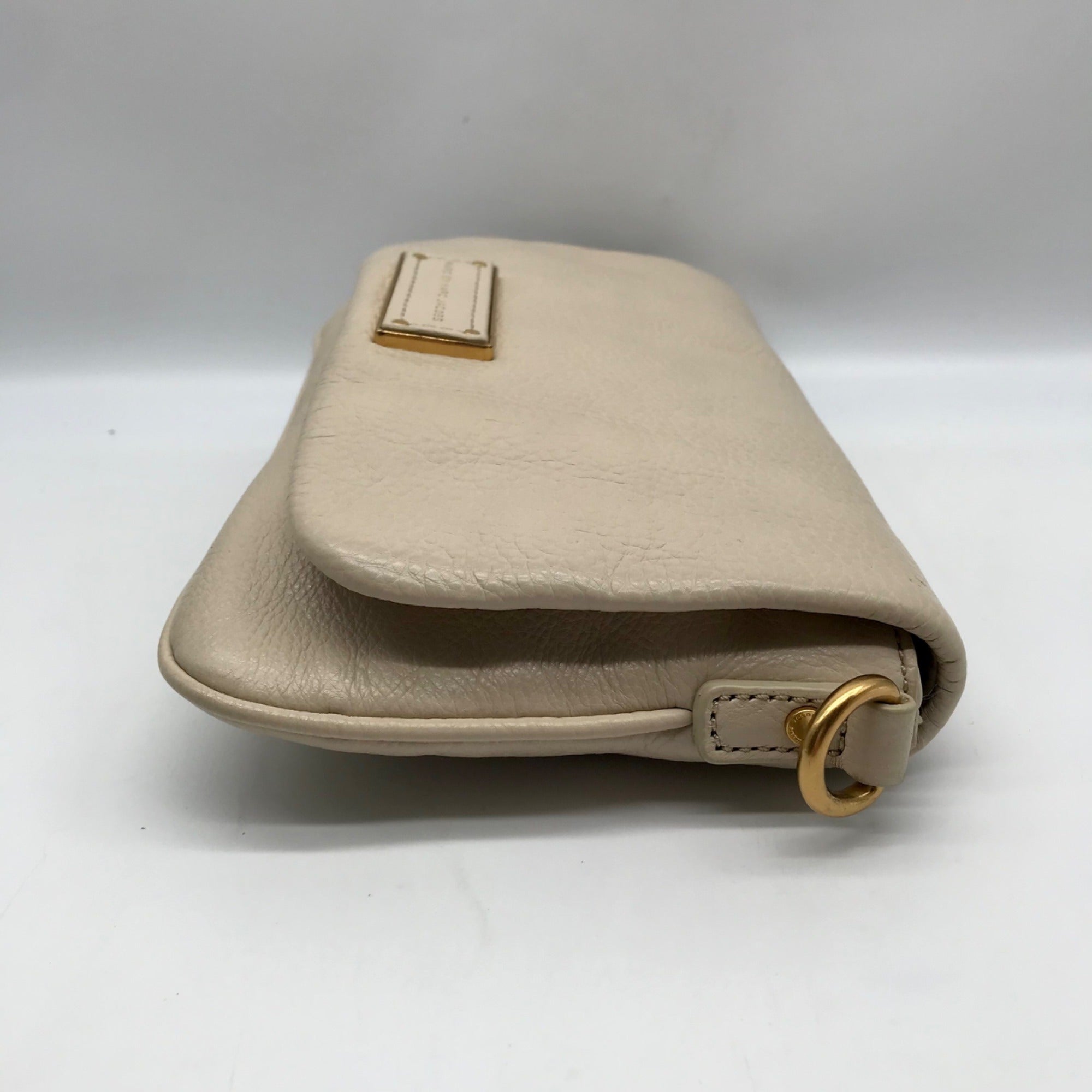 Marc Jacobs Cream Leather Flap Crossbody Bag