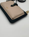 Kate Spade Taupe Crosshatched Leather Iphone Crossbody Bag