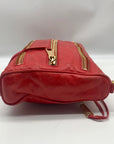 Rebecca Minkoff Red Pebbled leather Mini 5-Zip Crossbody Bag