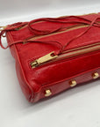 Rebecca Minkoff Red Pebbled leather Mini 5-Zip Crossbody Bag