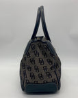 Dooney & Bourke Black and Grey Signature Canvas Tote Bag