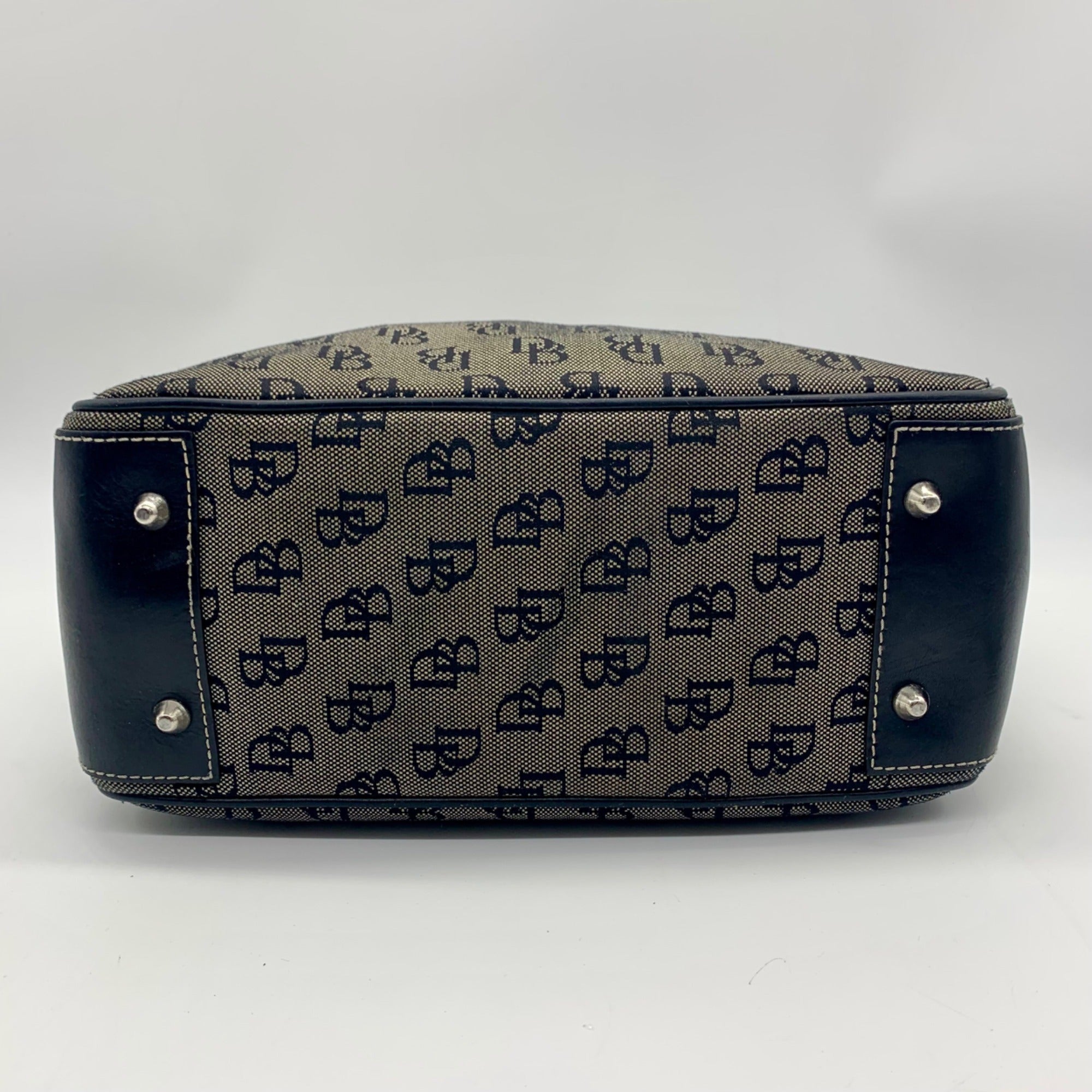 Dooney &amp; Bourke Black and Grey Signature Canvas Tote Bag
