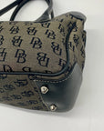 Dooney & Bourke Black and Grey Signature Canvas Tote Bag