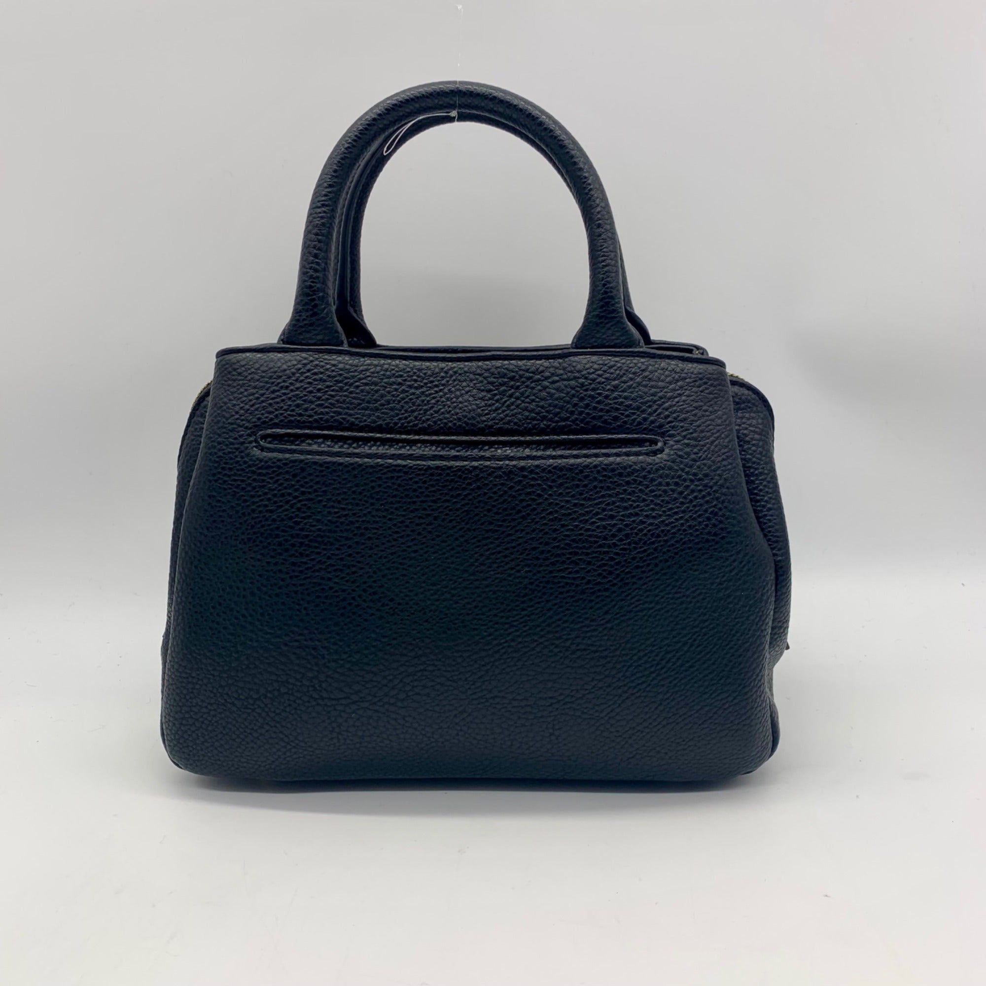 Giani Bernini Black Pebble Leather Small Satchel Bag