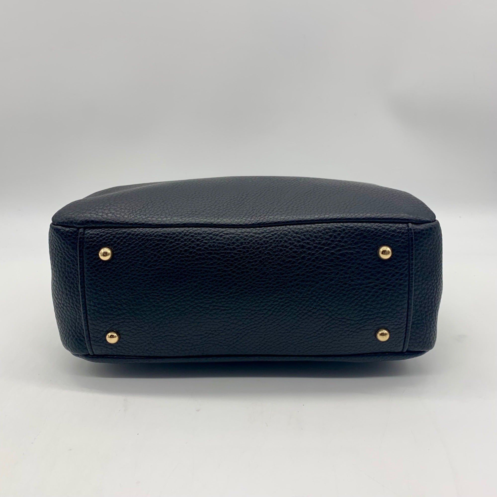 Giani Bernini Black Pebble Leather Small Satchel Bag