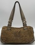 Fossil Gold Paisley Jacquard Tapestry Shoulder Bag