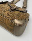 Fossil Gold Paisley Jacquard Tapestry Shoulder Bag