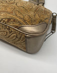 Fossil Gold Paisley Jacquard Tapestry Shoulder Bag