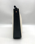 Michael Kors Beige Canvas & Leather Messenger Stripe Crossbody Bag