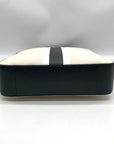 Michael Kors Beige Canvas & Leather Messenger Stripe Crossbody Bag
