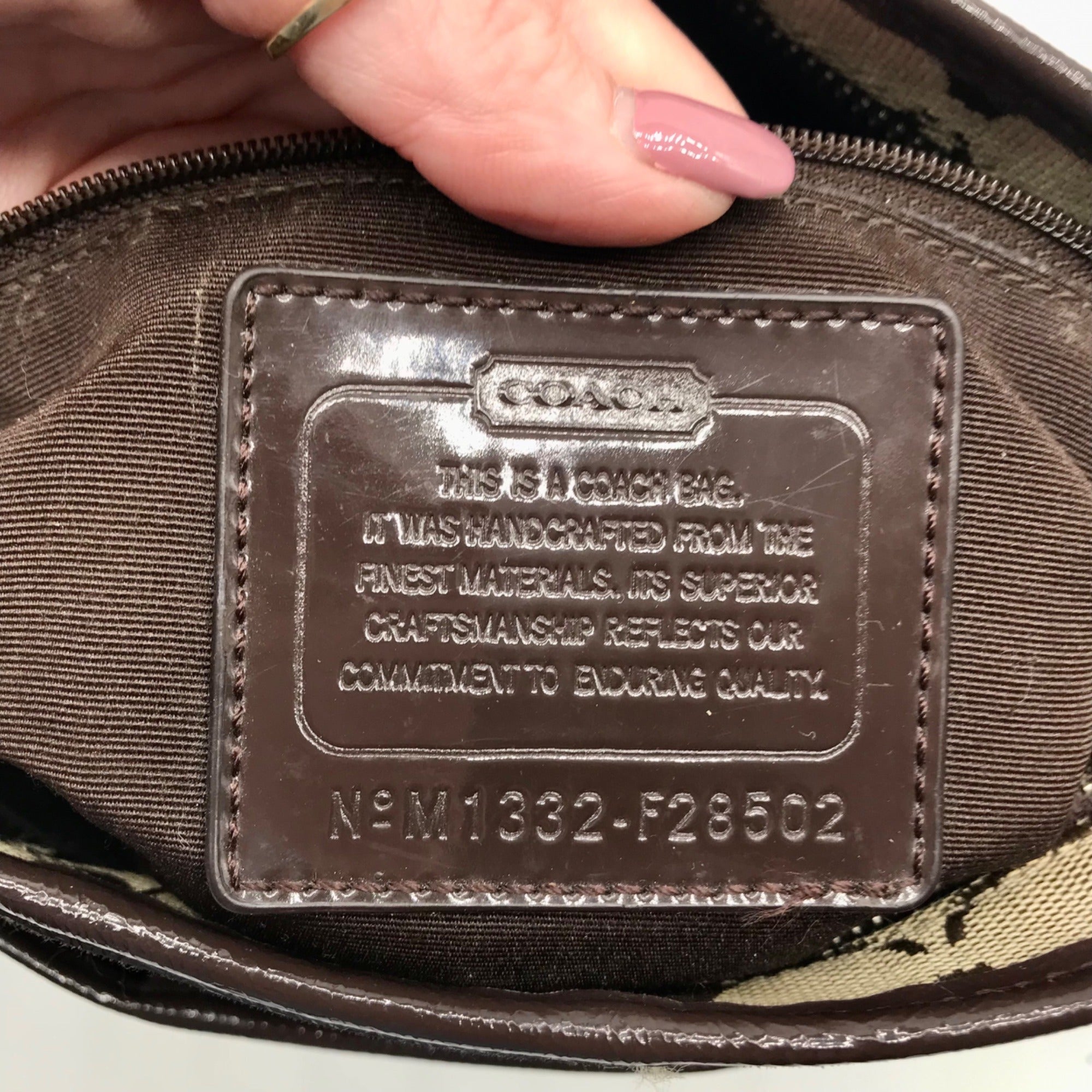 Coach Brown &amp; Tan Jacquard Canvas Signature Stripe Crossbody Bag F28502