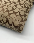 Coach Brown & Tan Jacquard Canvas Signature Stripe Crossbody Bag F28502