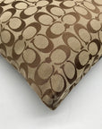 Coach Brown & Tan Jacquard Canvas Signature Stripe Crossbody Bag F28502