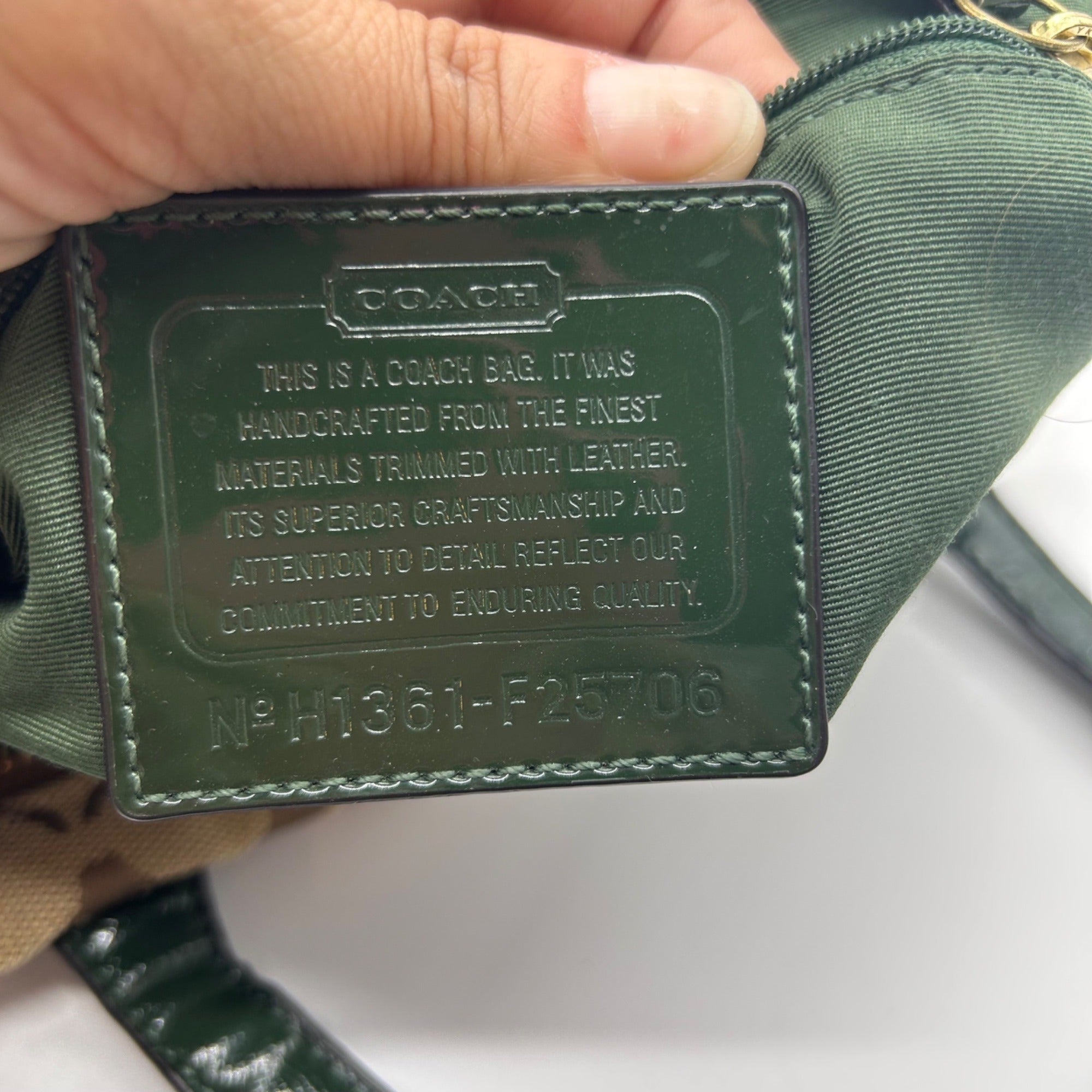 Coach Signature Python Stripe Tote Bag F25706