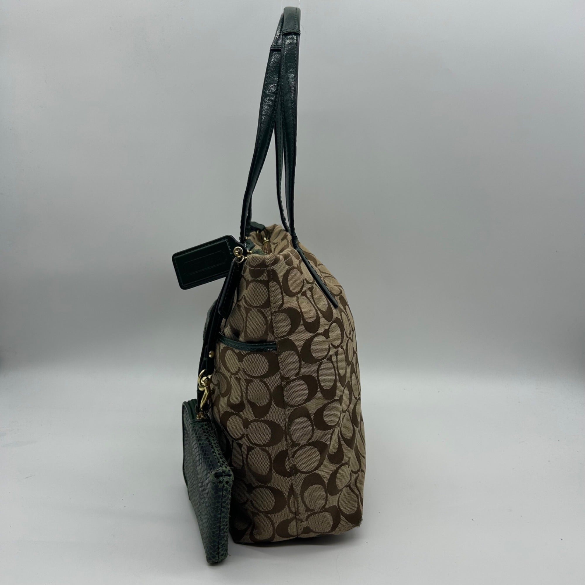 Coach Signature Python Stripe Tote Bag F25706