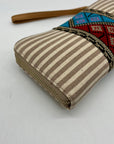 MMS Brands Tan and Cream Striped Wallet