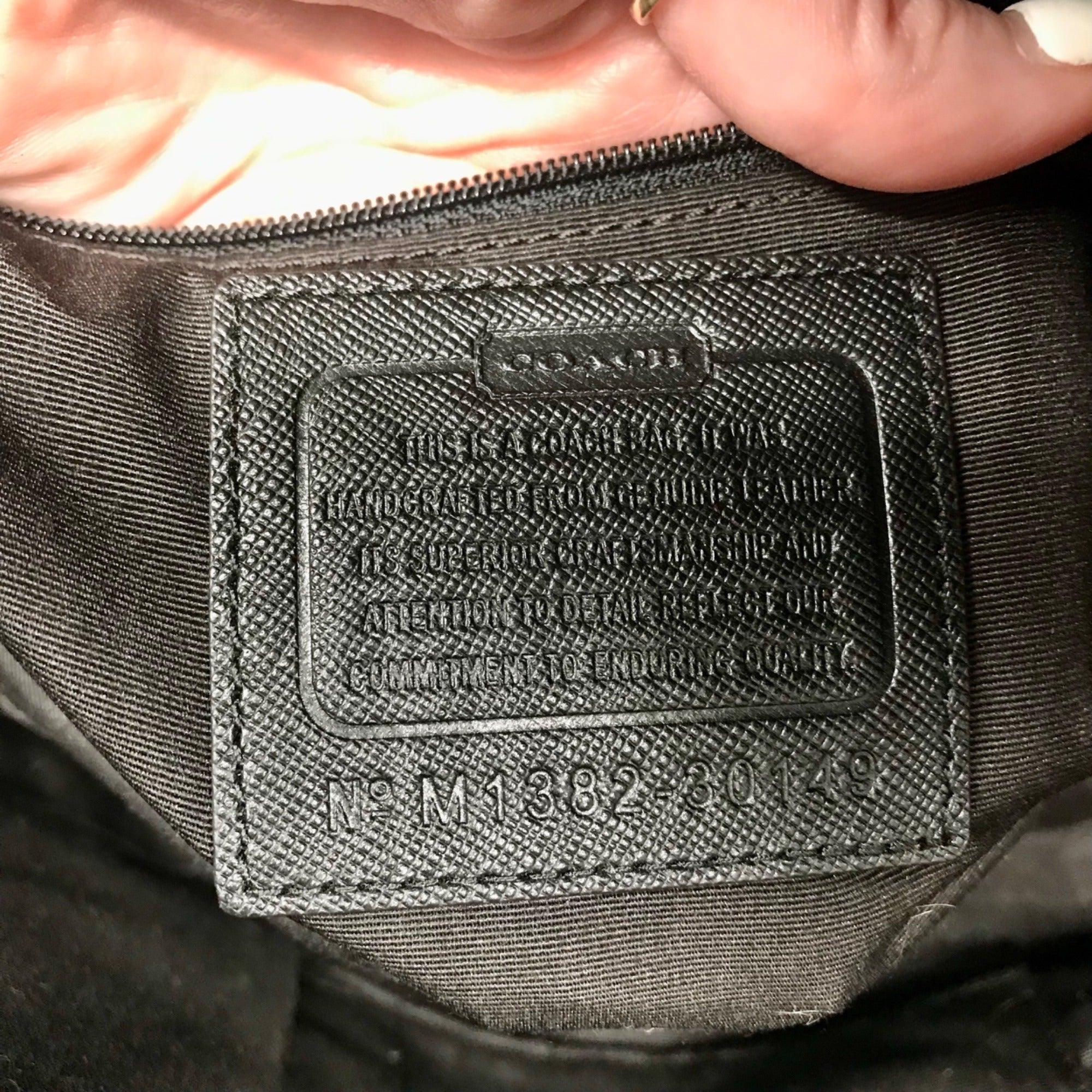 Coach Black Saffiano Leather Bleecker Riley Carryall Handbag