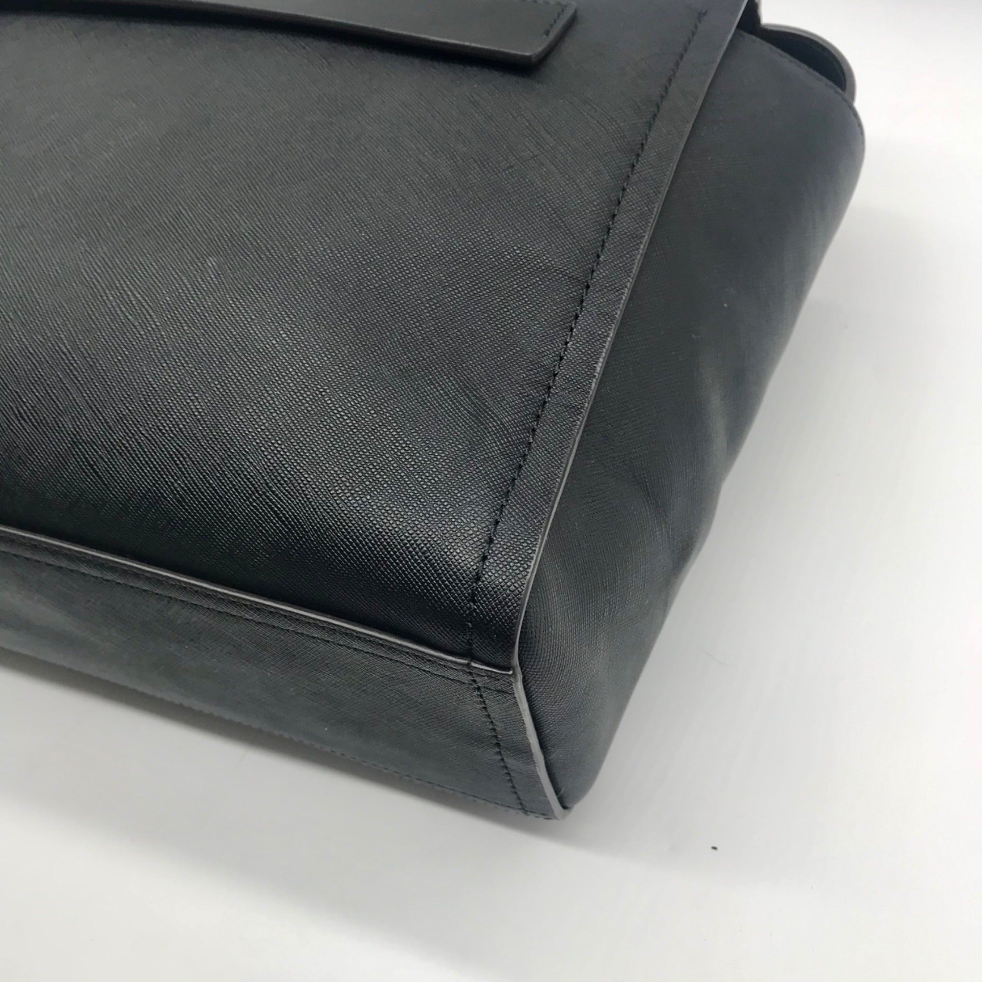 Coach Black Saffiano Leather Bleecker Riley Carryall Handbag