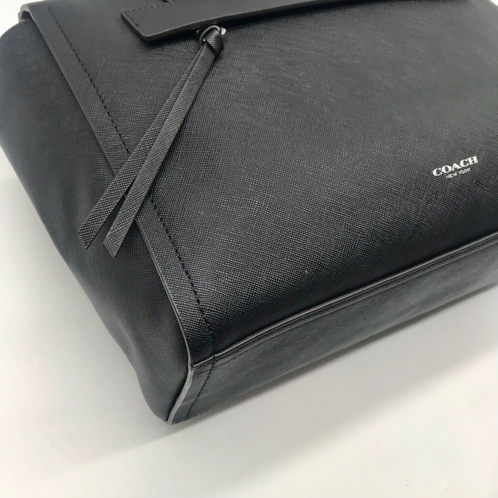 Coach Black Saffiano Leather Bleecker Riley Carryall Handbag