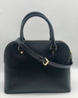 Michael Kors Black Saffiano Leather Cindy Dome Satchel
