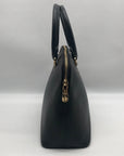 Michael Kors Black Saffiano Leather Cindy Dome Satchel