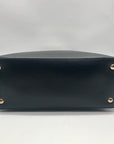 Michael Kors Black Saffiano Leather Cindy Dome Satchel