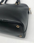 Michael Kors Black Saffiano Leather Cindy Dome Satchel
