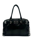 Michael Kors Black Leather Snake Embossed East West Hamilton Satchel Bag
