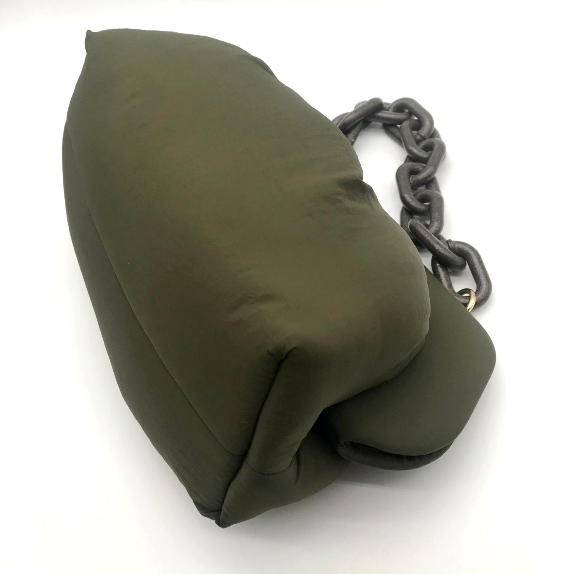 Themoiré Bios Chain Link Forest Green Re-Nylon Crossbody Clutch