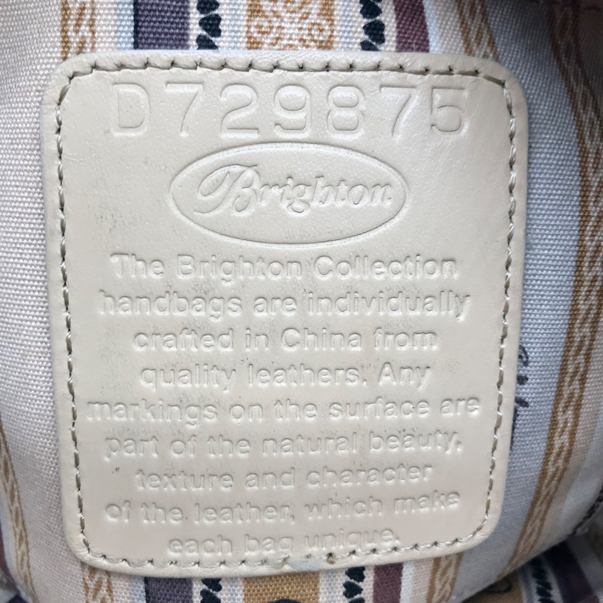 Brighton Black &amp; Brown Croc Embossed Leather Organizer Shoulder Bag