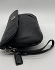 Coach Black Bleecker Smooth Leather Wristlet