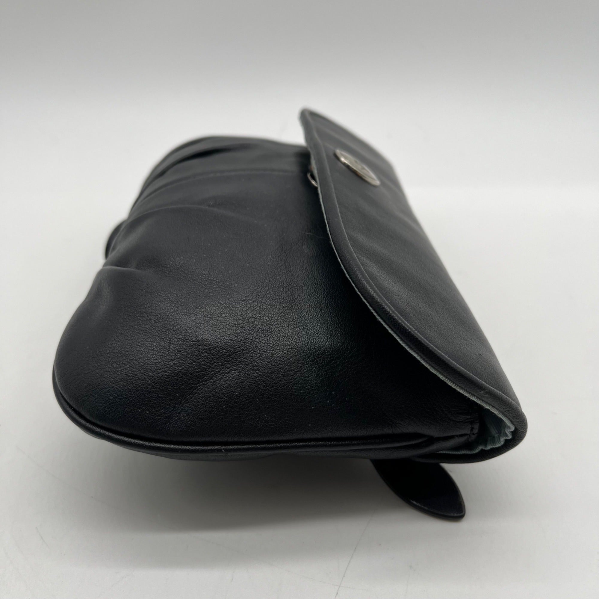 Coach Black Bleecker Smooth Leather Wristlet