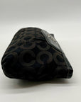Coach Black Madison Signature Op Art Wristlet