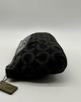 Coach Black Madison Signature Op Art Wristlet