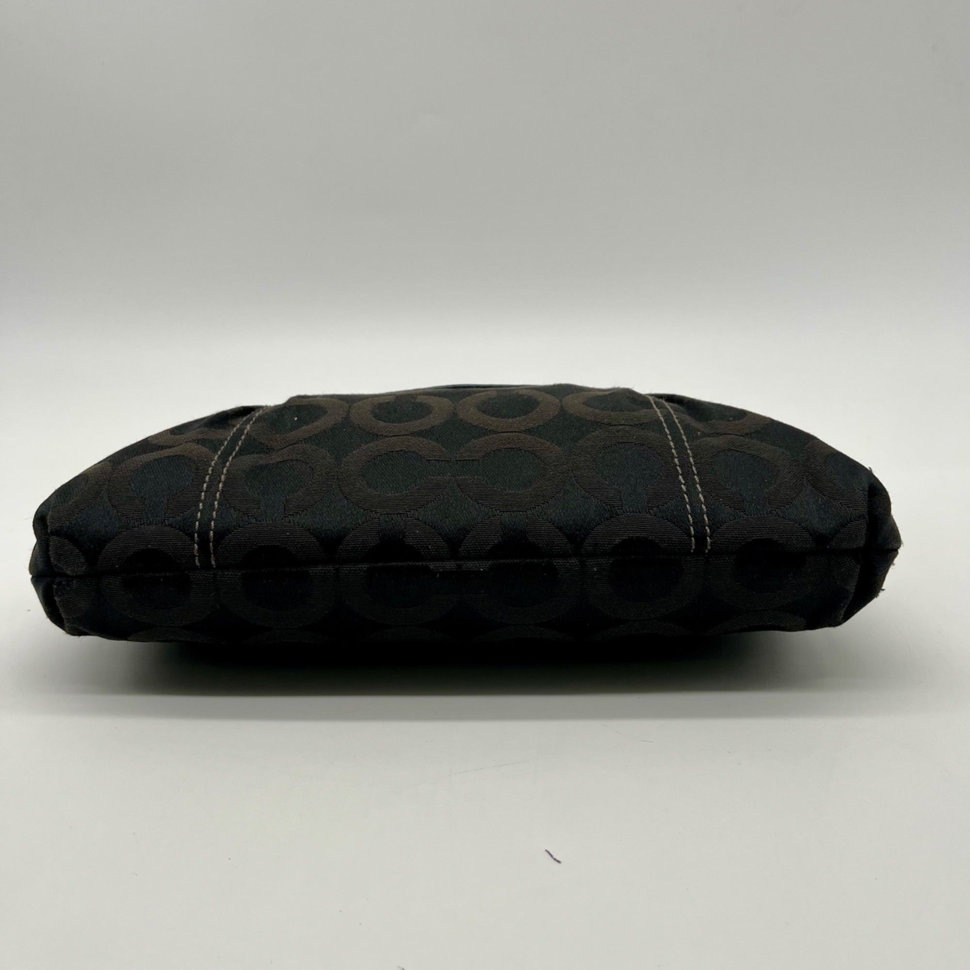 Coach Black Madison Signature Op Art Wristlet