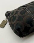 Coach Black Madison Signature Op Art Wristlet