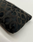 Coach Black Madison Signature Op Art Wristlet