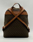 Michael Kors Brown Signature Coated Canvas Backpack